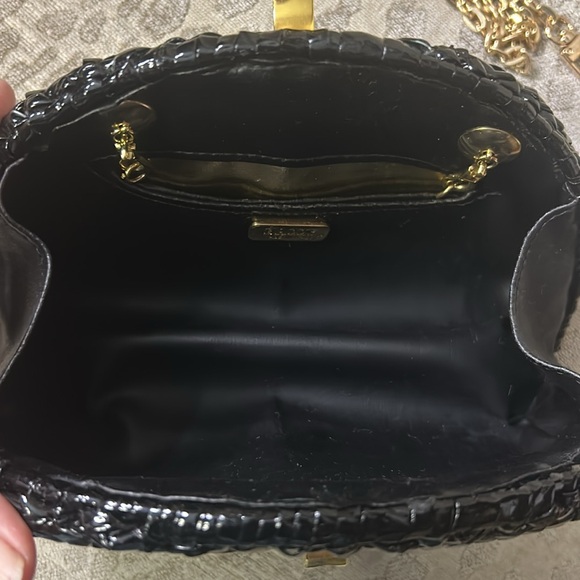 BALLY VINTAGE RARE Black Wicker and Lambskin Leather Clutch/Shoulder Bag - Picture 6 of 15